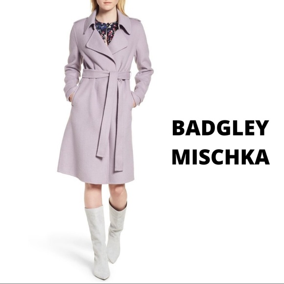 NWT Badgley Mischka Double Face Wool Blend Coat - Picture 6 of 11